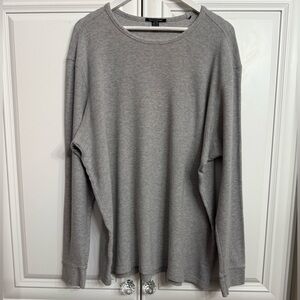 Field & Stream Sz XXL Grey Long Sleeve Crew Neck Henley Shirt Layer Base Warm